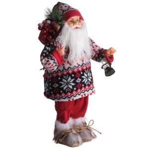 Noel Baba Ayakta Duran Çantalı Fener45Cm - TepeHome (1)