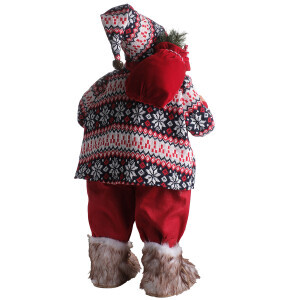 Noel Baba Ayakta Fener Çantalı 80 Cm - 3