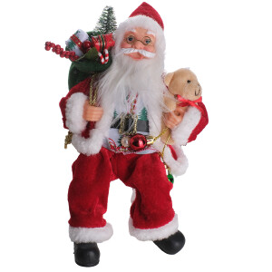 Noel Baba Oturan Hediye Çantalı 30Cm - 6
