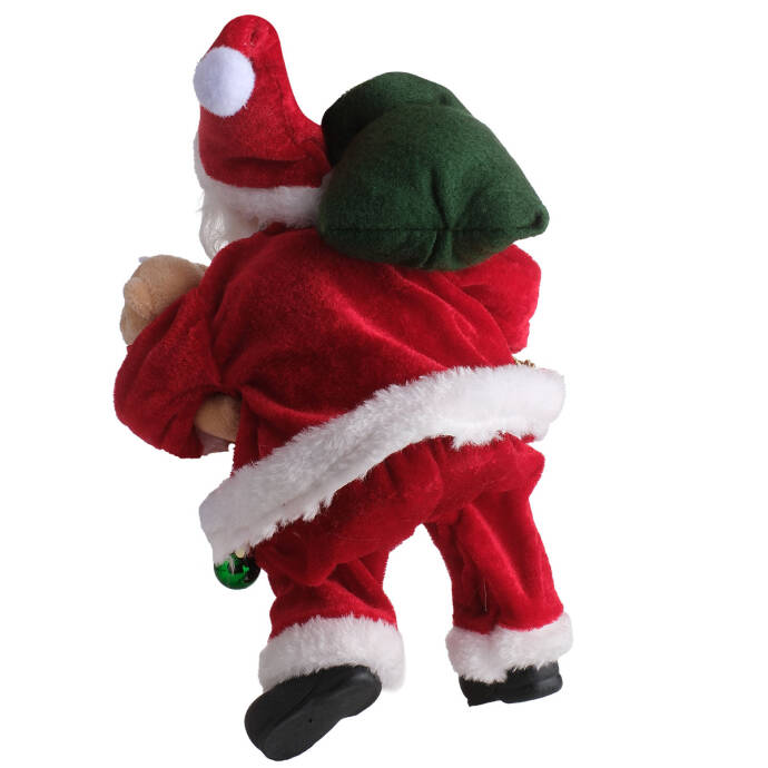 Noel Baba Oturan Hediye Çantalı 30Cm - 8