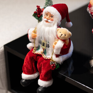 Noel Baba Oturan Hediye Çantalı 30Cm - TepeHome (1)