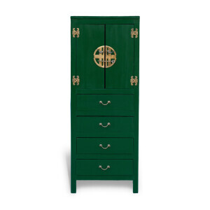 Özel Tasarım Masif Ahşap Yeşil Dolap - TepeHome (1)