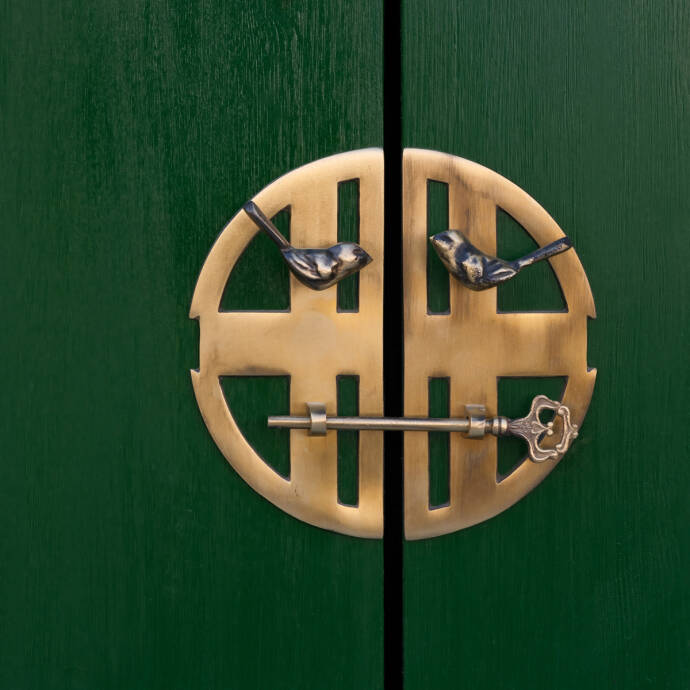 Özel Tasarım Masif Ahşap Yeşil Dolap - 10