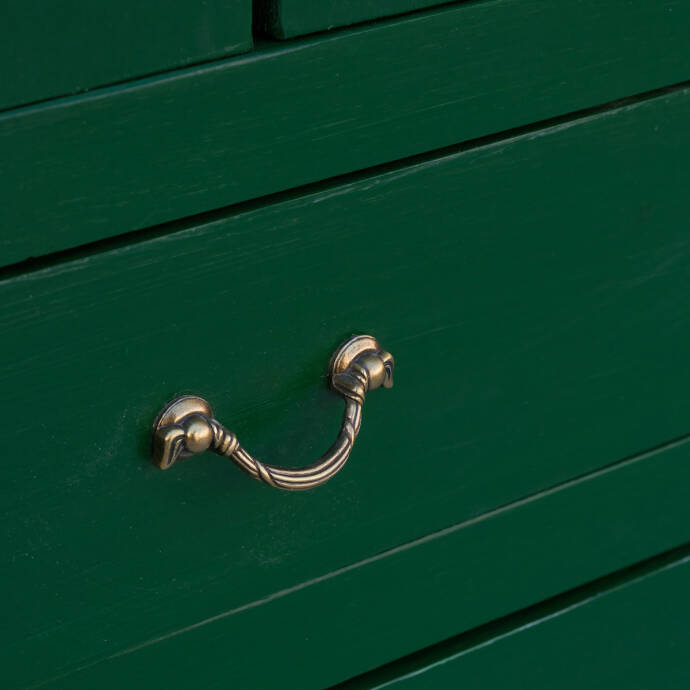 Özel Tasarım Masif Ahşap Yeşil Dolap - 11