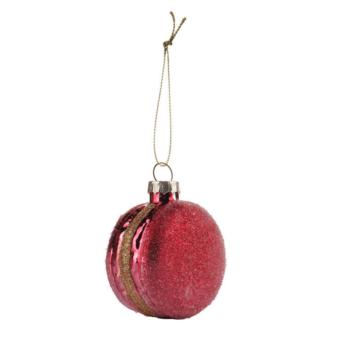 Parıltılı Kırmızı Yılbaşı Ağaç Topu - 1