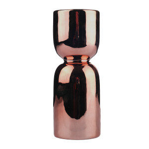 Parlak Bronz Metal Dekoratif Mumluk 16Cm - TepeHome (1)