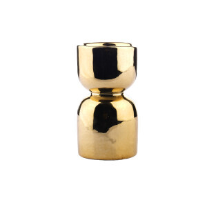 Parlak Gold Metal Dekoratif Mumluk 11Cm - TepeHome