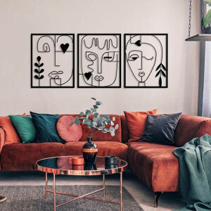 Picasso Stili 3 Lü Set Duvar Dekoru 96x2 - TepeHome