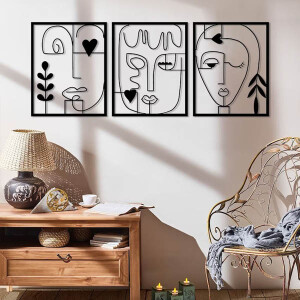 Picasso Stili 3 Lü Set Duvar Dekoru - 8