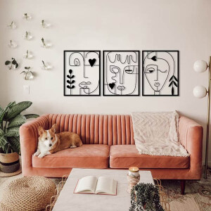 Picasso Stili 3 Lü Set Duvar Dekoru - 5