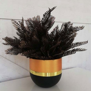 Ribbon Çiçekli Dekoratif Beton Saksı - TepeHome (1)