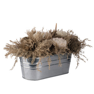 Saksıda Kuru Çiçek Masa Dekoru - TepeHome