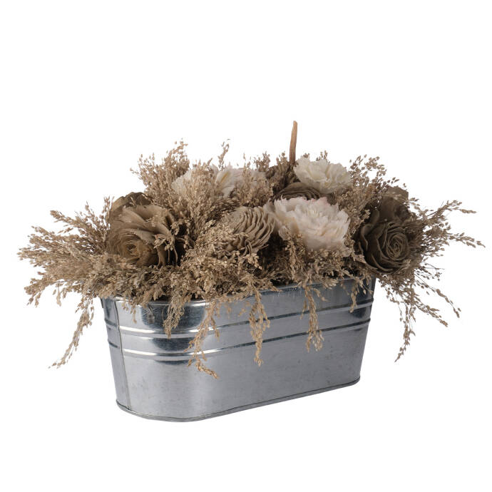 Saksıda Kuru Çiçek Masa Dekoru - 1