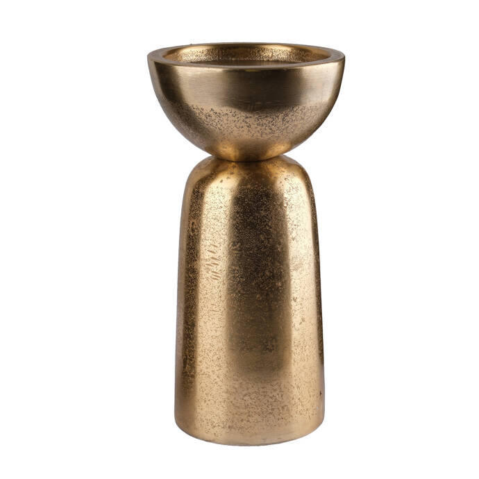 Şamdan Dekoratif Antik Gold 11x11x22 Cm - 1