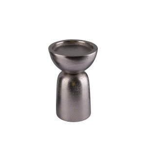 Şamdan Dekoratif Antik Silver 11x11x17Cm - TepeHome