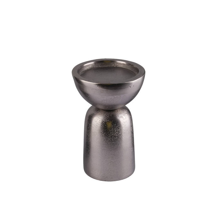 Şamdan Dekoratif Antik Silver 11x11x17Cm - 1