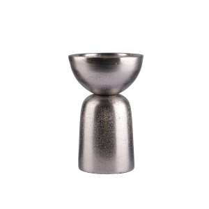 Şamdan Dekoratif Antik Silver 11x11x17Cm - TepeHome (1)