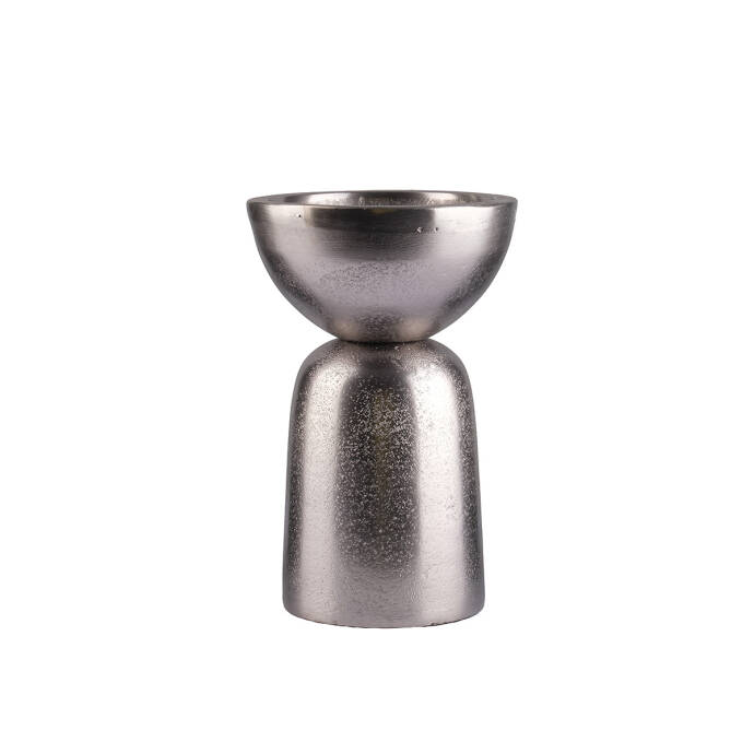 Şamdan Dekoratif Antik Silver 11x11x17Cm - 2