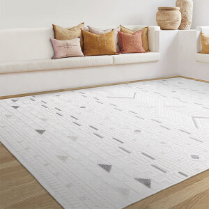 Sand Krem Antrasit Halı 65550A - TepeHome (1)