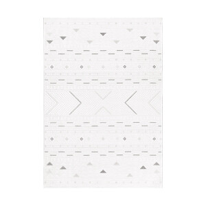 Sand Krem Antrasit Halı 65550A - TepeHome