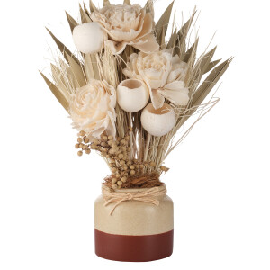 Seramik Saksıda Kuru Çiçek Buketi - 3