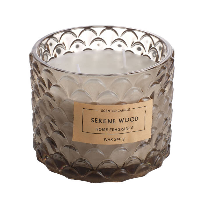 Silver Kabartmalı Camdan Kokulu Mum - 1