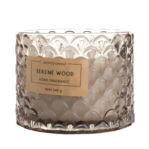 Silver Kabartmalı Camdan Kokulu Mum - 3