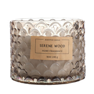 Silver Kabartmalı Camdan Kokulu Mum - 4