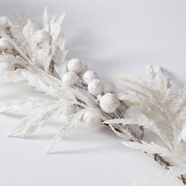 Simli Beyaz Garland 122 Cm - 2