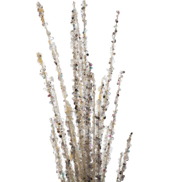 Simli Beyaz Premium Dal Şampanya 80 Cm - 2