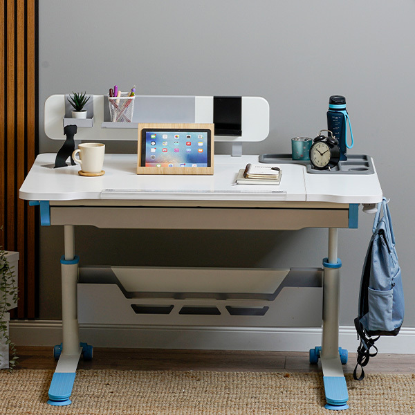 Sırıus Std Çalışma Masası Beyaz-Mavi - 7