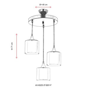 Av-65233-3T-Bsy-F Siyah Modern Avize - TepeHome (1)