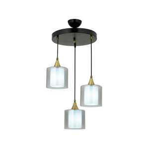 Av-65233-3T-Bsy-F Siyah Modern Avize - TepeHome