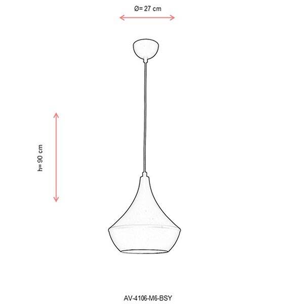 Av-4106-M6-Bsy Siyah Modern Avize - 2