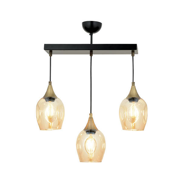 Av-65234-3Y-Bsy Siyah Modern Avize 60X10 - 1