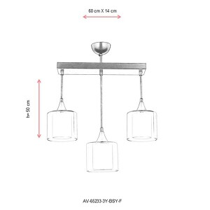 Av-65233-3Y-Bsy-F Siyah Modern Avize - TepeHome (1)