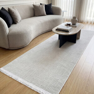Şönil Dokuma Halı Beyaz 100x150 cm - 5