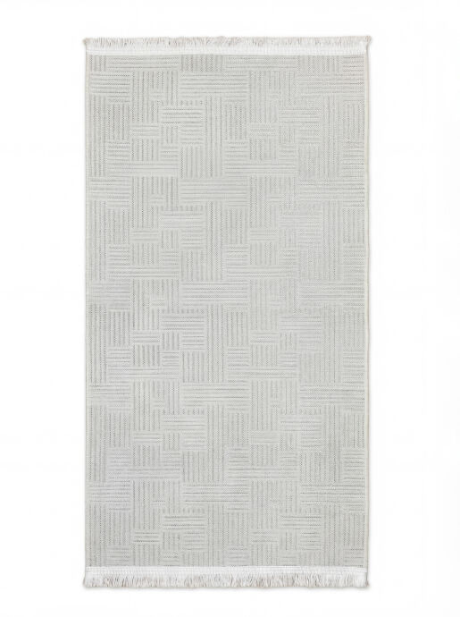 Şönil Dokuma Halı Beyaz 100x200 cm