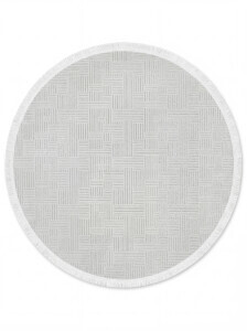 Şönil Dokuma Halı Beyaz 160x160 cm - 1