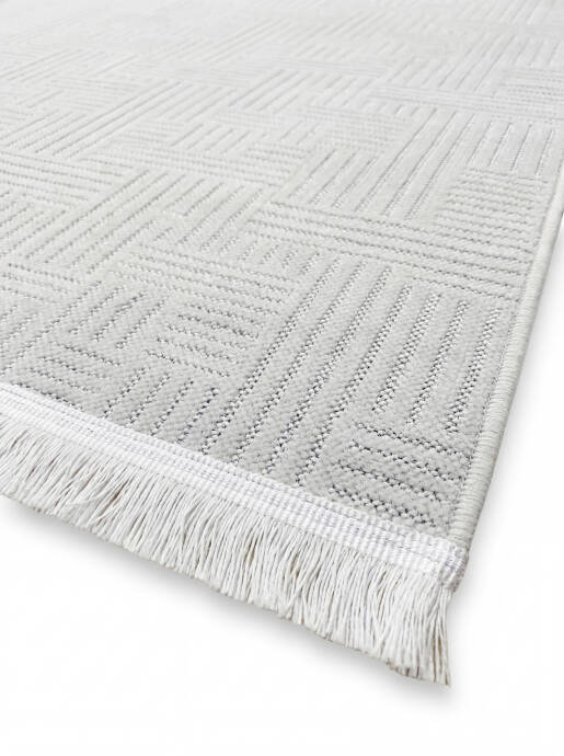 Şönil Dokuma Halı Beyaz 80x300 cm - 2