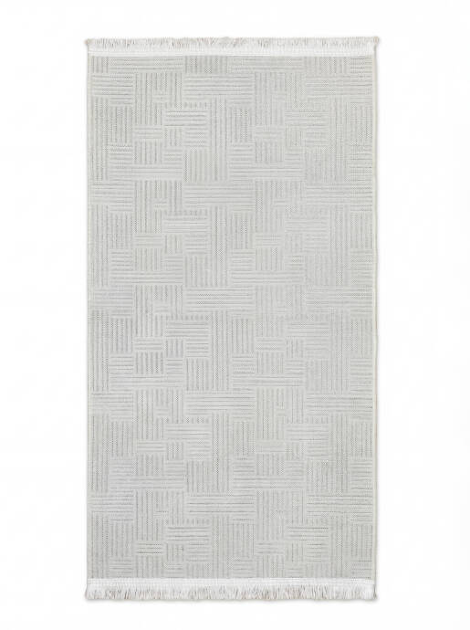 Şönil Dokuma Halı Beyaz 80x300 cm - 1