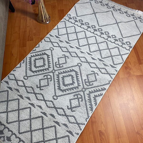 Şönil Dokuma Halı İskandinav Beyaz80x150 - 3