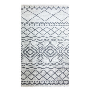 Şönil Dokuma Halı İskandinav Beyaz80x150 - TepeHome