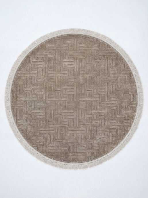 Şönil Dokuma Halı Vizon 120x120 cm