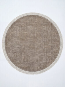 Şönil Dokuma Halı Vizon 120x120 cm - 1