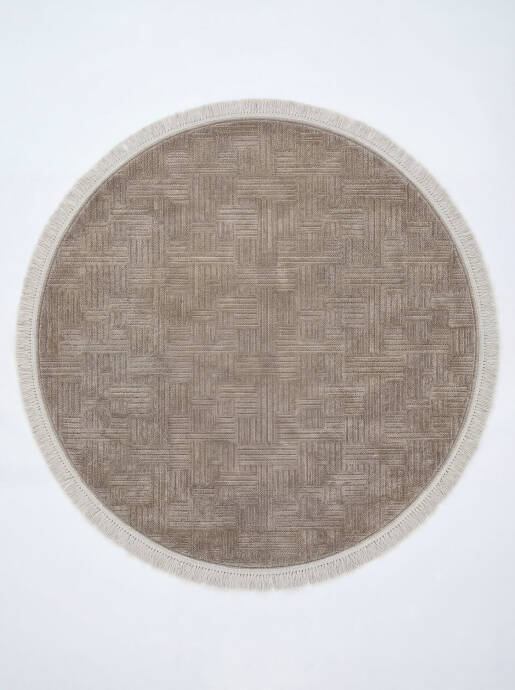 Şönil Dokuma Halı Vizon 120x120 cm - 1
