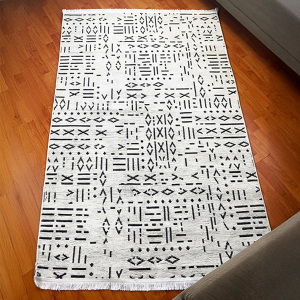 Şönil Dokuma Halı ÇTR Beyaz100x200 - TepeHome (1)
