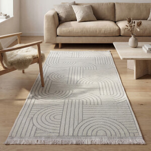 Şönil Dokuma Halı SDF Krem 100x150 cm - TepeHome (1)