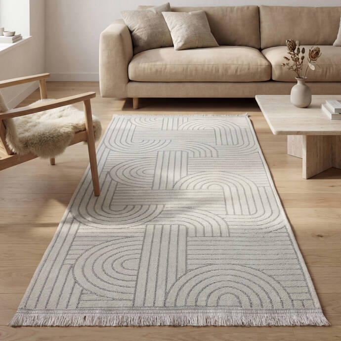 Şönil Dokuma Halı SDF Krem 100x300 cm - 2