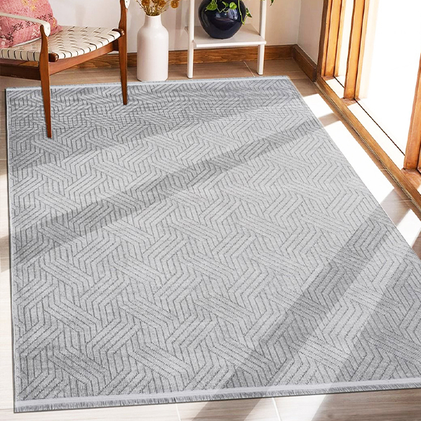 Şönil Dokuma Halı ZGZ Gri 100x200 cm